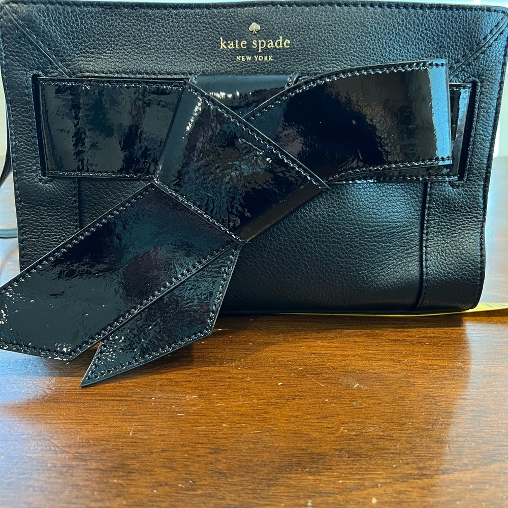 Kate Spade Black Crossbody Bag with Bow